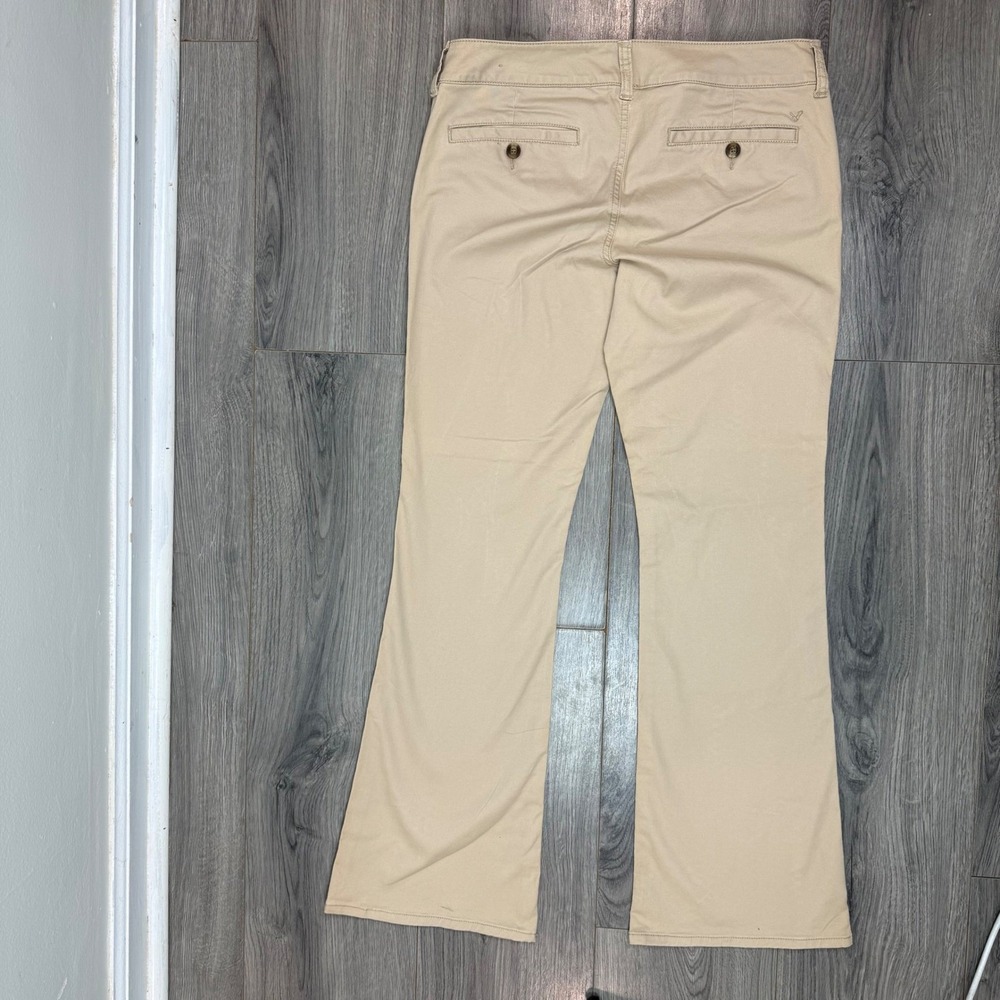 American Eagle Artist Low Rise Khaki Pants Women's 6R Stretch Beige Chino - Picture 16 of 16